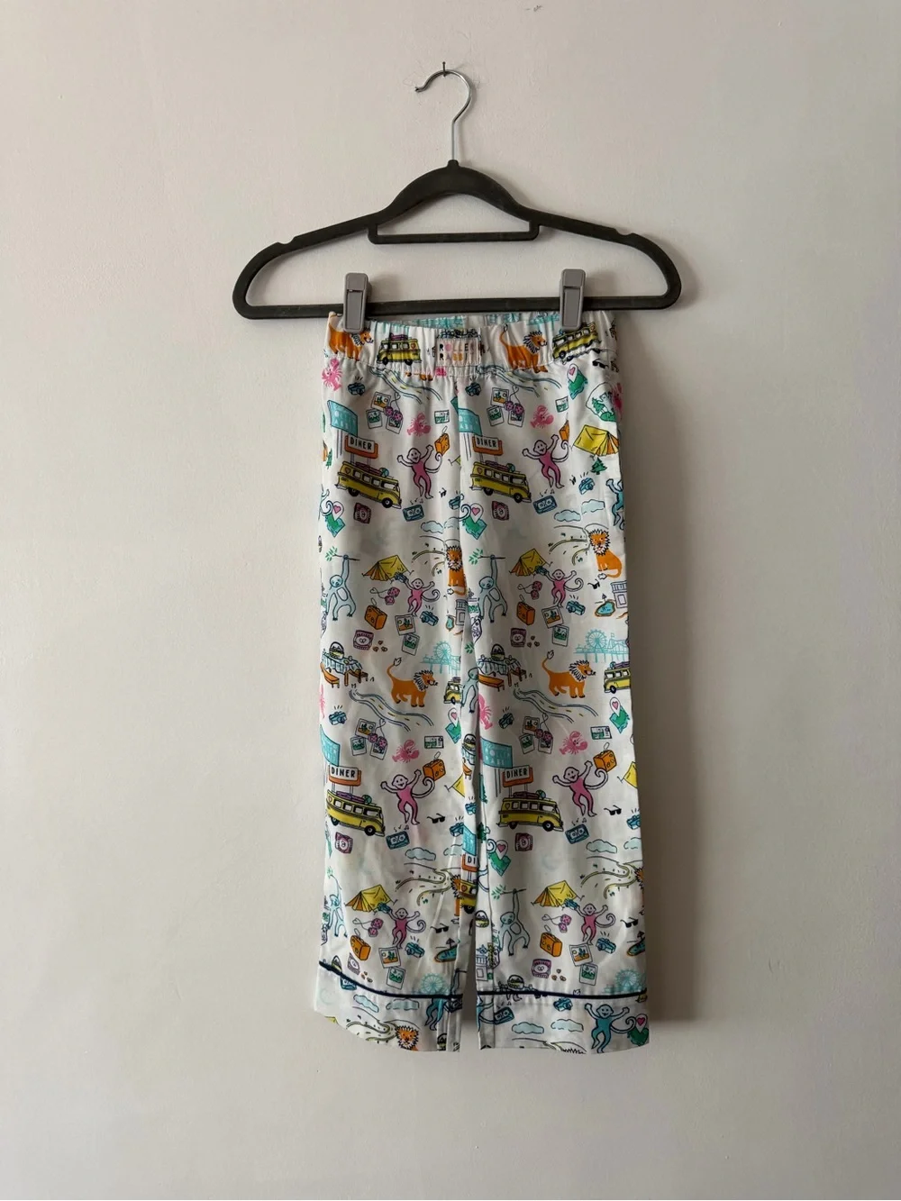Roller Rabbit X Target White Pajama Pants Multicolor Playful Print NWT XS 4/5